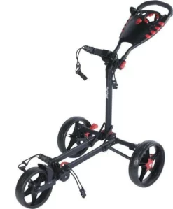 Fast Fold Flat Fold Golf Trolley - 3 Rad - Klappbar (Schwarz)