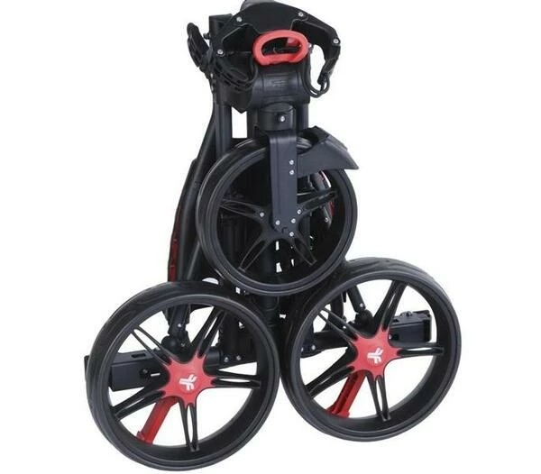Fast Fold Flat Fold Golf Trolley - 3 Rad - Klappbar (Schwarz) 2 Fast Fold Flat Fold Golf Trolley - 3 Rad - Klappbar (Schwarz) – Bild 2
