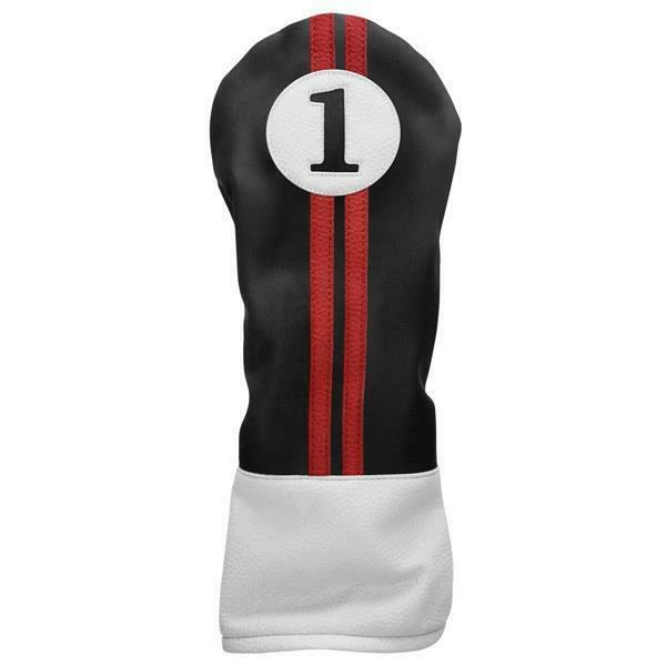 Sahara Retro Golf Headcover Black/Red/White 1 Sahara Retro Golf Headcover Black/Red/White