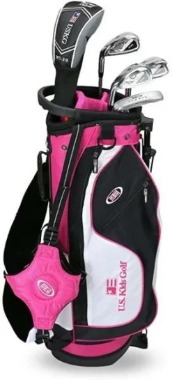 U.S. Kids 2016 Ultralight 51 5-Club Stand Bag Set Pink