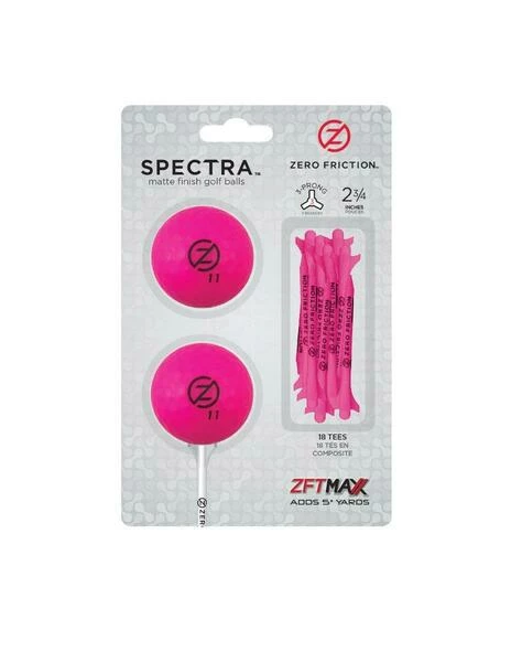 Zero Friction Spectra Two Ball-tee Pack, Magenta 1 Zero Friction Spectra Two Ball-tee Pack, Magenta