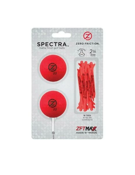 Zero Friction Spectra Two Ball-tee Pack, Rot Zero Friction Spectra Two Ball-tee Pack, Rot -Zero-Friction-Shop zftbtr zero friction spectra two ball tee pack rot