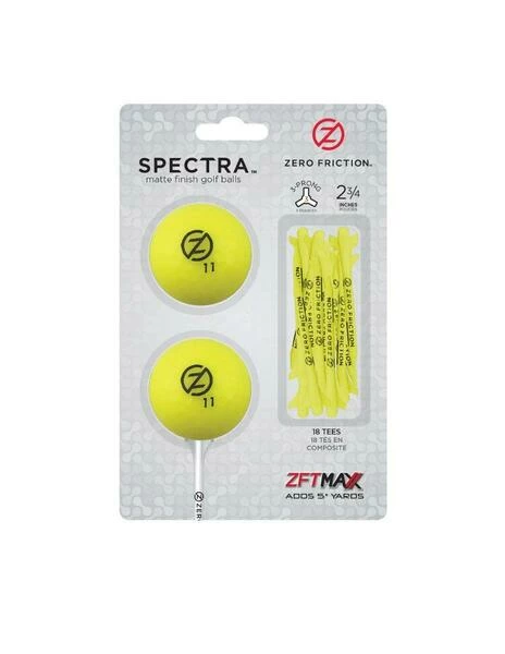 Zero Friction Spectra Two Ball-tee Pack, Gelb 1 Zero Friction Spectra Two Ball-tee Pack, Gelb